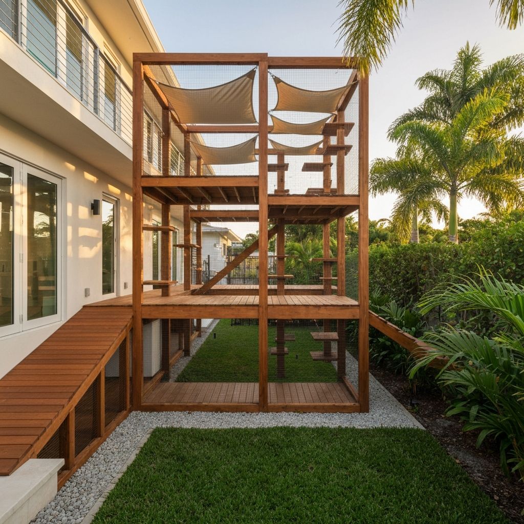 Multi-Level Cat Enclosure — Miami Beach